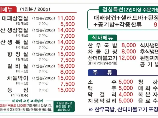 Hanganedaebakgogitjip Omokcheon店 一人烤肉 1