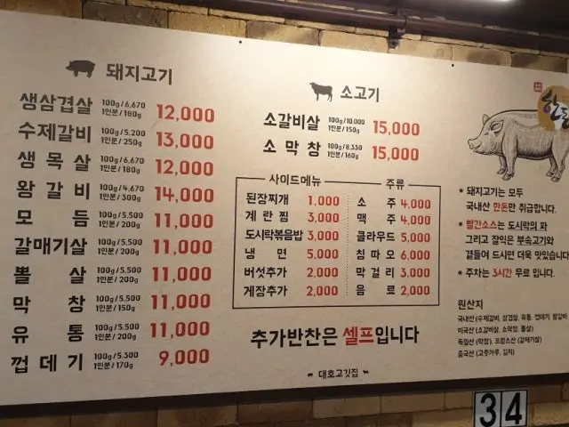 Daehogogitjip Samgyeopsal (Pork Belly BBQ) 1